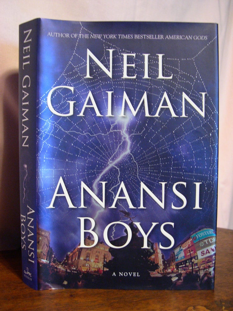 First edition cover of Anansi Boys by Neil Gaiman