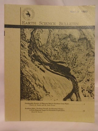 Item #51757 WYOMING GEOLOGICAL ASSOCIATION EARTH SCIENCE BULLETIN, MARCH, 1980, VOLUME 12, NUMBER...