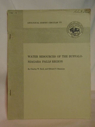 Item #51795 WATER RESOURCES OF THE BUFFALO-NIAGARA FALLS REGION; GEOLOGICAL SURVEY CIRCULAR 173....