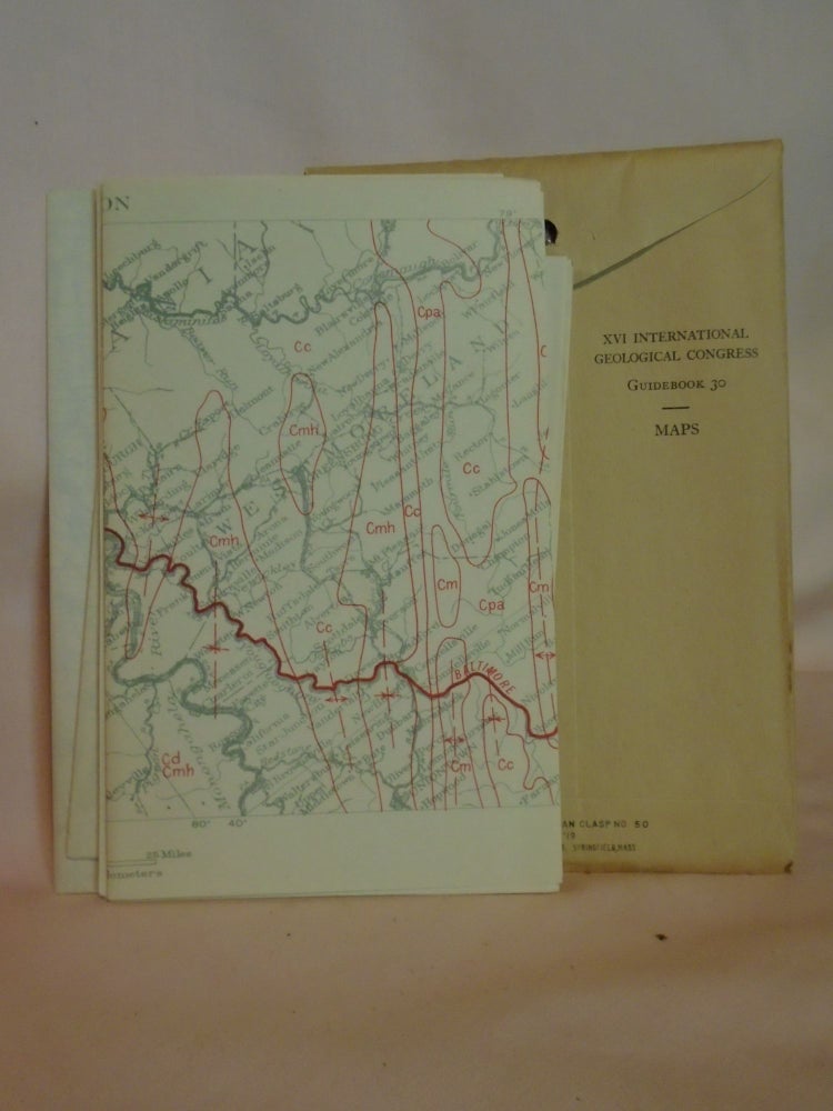 Item #51937 XVI INTERNATIONAL GEOLOGICAL CONGRESS, GUIDEBOOK 30, MAPS, BALTIMORE AND OHIO RAILROAD [MAPS ONLY]