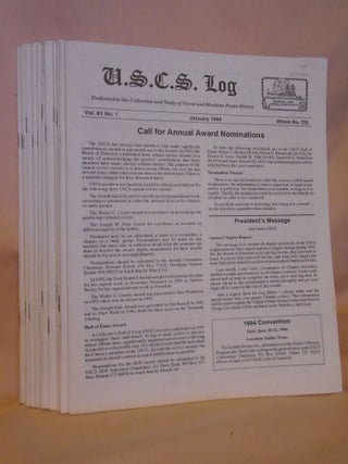 Item #53087 U.S.C.S. LOG; DEDICAATED TO THE COLLECTION AND STUDY OF NAVAL AND MARITIME POSTAL...