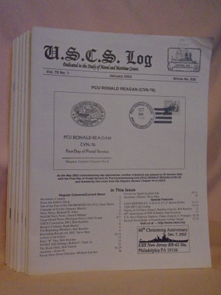 Item #53093 U.S.C.S. LOG; DEDICAATED TO THE COLLECTION AND STUDY OF NAVAL AND MARITIME POSTAL...