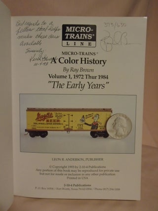 MICRO-TRAINS, A COLOR HISTORY: VOLUME 1, 1972 THRU 1984, "THE EARLY YEARS": VOLUME 2, 1985 THRU 1992, "THE GROWING YEARS"