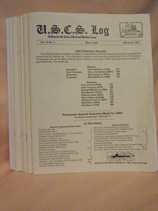 Item #53519 U.S.C.S. LOG; DEDICAATED TO THE COLLECTION AND STUDY OF NAVAL AND MARITIME POSTAL...