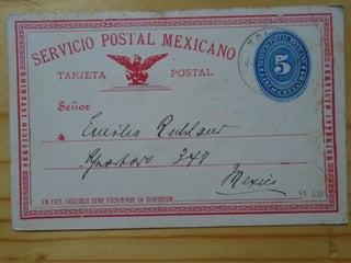 Item #53850 SVERVICIO POSTAL MEXICANO; TARJETA POSTALL. TOLUCA JUL 1 91