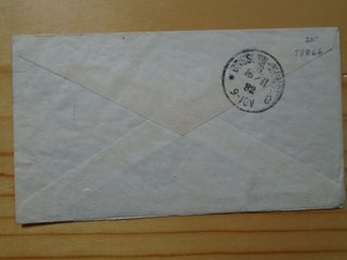 BRITISH POSTAL STATIONERY 2.5d, CANCELLED X 14 92, LONDON. ARRIVAL STAMP ON THE REVERSE 16/11 92 DRESDEN