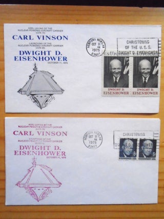 Item #53885 COMMEMORATIVE CACHET COVERS; U.S. NAVY SHIP DWIGHT D. EISENHOWER CVN 69. 6 COVERS