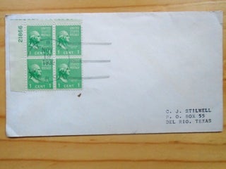Item #53897 NAVAL COVER WITH CANCELLATION USS HERON, NOV 19, 1939. PLATE BLOCK OF FOUR 1¢...