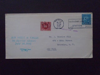 Item #53970 CACHET COVER, AIR MEET & RACES, MT HAWLEY AIRPORT, JULY 24, 1932, WITH CANCELLATION