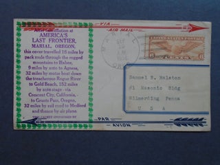Item #54028 CACHET COVER, AFTER CANCELLATION AT AMERICA'S LAST FRONTIER, MARIAL, OREGON......