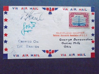 Item #54047 CACHET AIRMAIL COVER WITH 5¢ AIRMAIL STAMP, CANCELLED N.Y., SEPT 3, 1930. CARRIED ON...