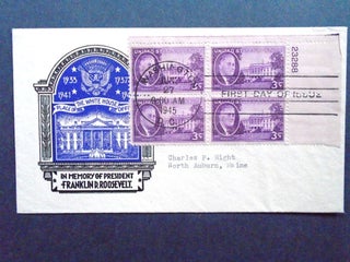 Item #54052 CACHET FIRST DAY COVER; L.W. STAEHLE CACHET, IN MEMORY OF PRESIDENT FRANKLIN D....