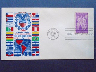 Item #54058 CACHET FIRST DAY COVER; L.W. STAEHLE CACHET, 50th ANNIVERSARY OF THE FOUNDIN OF THE...