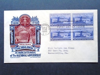 Item #54060 CACHET FIRST DAY COVER; L.W. STAEHLE CACHET, SESQUICENTENNIAL OF THE NATIONAL...