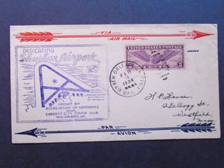 Item #54072 CACHET COVER; DEDICATING SHUSHAN AIRPORT, AIRMAIL CANCELLED AIR MAIL FIELD, NEW...