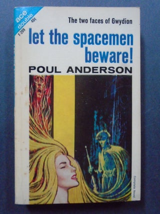 Item #54251 LET THE SPACEMEN BEWARE!, bound with THE WIZARD OF STARSHIP POSEIDON. Poul Anderson