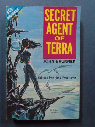 Item #54252 SECRET AGENT OF TERRA, bound with THE RIM OF SPACE. John Brunner, A. Bertram Chandler