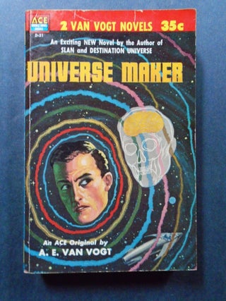 Item #54406 THE WORLD OF NULL-A, bound with UNIVERSE MAKER. A. E. Van Vogt