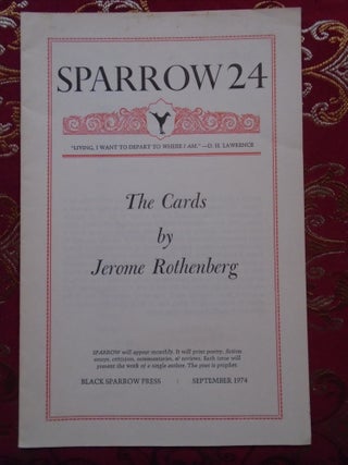 Item #54595 SPARROW 24, SEPTEMBER 1974. THE CARDS. Jerome Rothenberg
