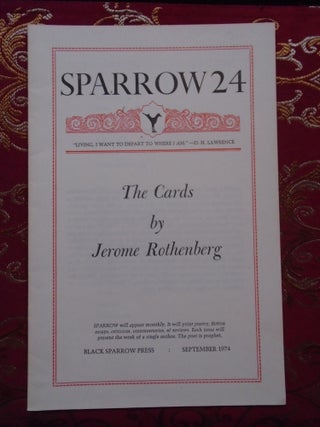 Item #54596 SPARROW 24, SEPTEMBER 1974. THE CARDS. Jerome Rothenberg