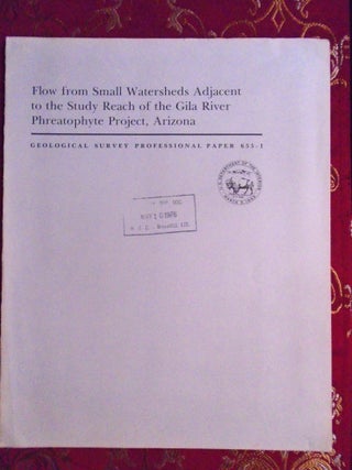 Item #54693 FLOW FROM SMALL WATERSHEDS ADJACENT TO THE STUDY REACH OF THE GILA RIVER PHREATOPHYTE...