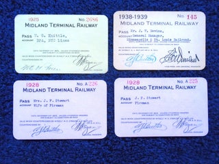 Item #54912 MIDLAND TERMINAL RAILWAY; FOUR RAILROAD PASSES