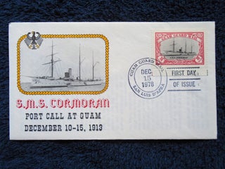 Item #54975 CACHET FIRST DAY COVER; S.M.S. CORMORAN PORT CALL AT GUAM, DECEMBER 10-15, 1913;...