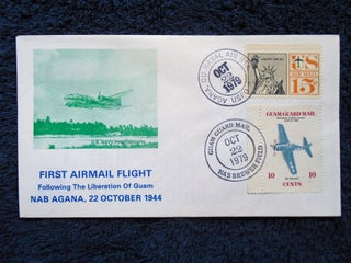 Item #54982 CACHET COVER; FIRST AIRMAIL FLIGHT, NAB AGANA, 22 OCTOBER 1944; CANCELLED GUAM GUARD...