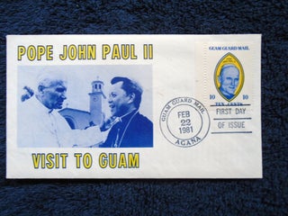 Item #54996 CACHET FIRST DAY COVER; POPE JOHN PAUL II, VISIT TO GUAM; GUAM GUARD MAIL, AGANA,...