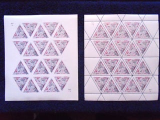 Item #55007 RATTLESNAKE ISLAND LOCAL POST; TWO FULL MATCHING SHEETS, PERFORATED AND UNPERFORATED,...