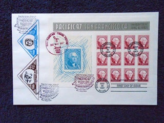 Item #55019 CACHET FIRST DAY LARGE COVER; PACIFIC 97 WITH 12 60¢ WASHINGTON STAMPS AND TWO DOC'S...