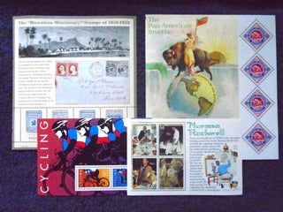 U.S. SOUVENIR SHEETS; "HAWAIIAN MISSIONARY" STAMPS, CYCLING, NORMAN ROCKWELL, THE PAN-AMERICAN...