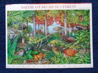 U.S. COMMEMORATIVE SHEET; NORTHEAST DECIDUOUS FOREST, 10 37¢ SELF-ADHESIVE STAMPS