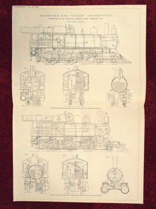 Item #56622 PASSENGER AND FREIGHT LOCOMOTIVES, DIAGRAMS OF EACH TYPE [ENGINEERING, JULY 20, 1894...