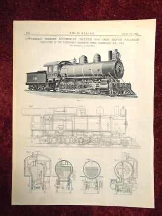 Item #56656 12-WHEELED FREIGHT LOCOMOTIVE; DULUTH AND IRON RANGE RAILROAD [ENGINEERING, APRIL 20,...