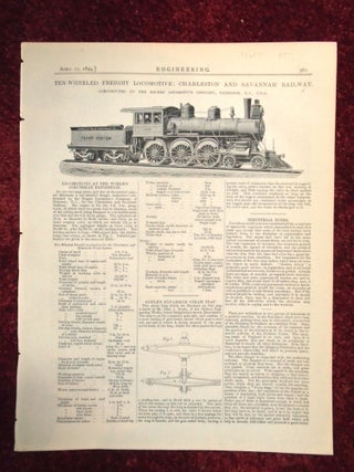 Item #56657 TEN-WHEELED FREIGHT LOCOMOTIVE: . CHARLESTON AND SAVANNAH RAILWAY [ENGINEERING, APRIL...