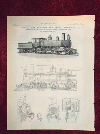 Item #56659 "MOGUL" TYPE PASSENGER AND FREIGHT LOCOMOTIVE. [ENGINEERING, FEB. 2, 1894 ISSUE, PAGE...
