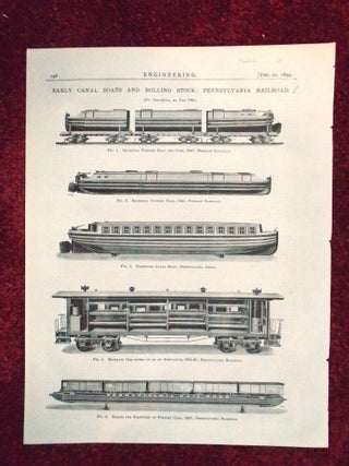 Item #56662 EARLY CANAL BOATS AND ROLLING STOCK: PENNSYLVANIA RAILROAD [ENGINEERING, DEC. 21,...