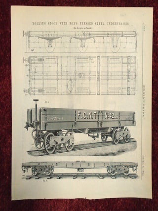 Item #56668 ROLLING STOCK WITH FOX'S PRESSED STEEL UNDERFRAMES [ENGINEERING, APRIL 6, 1894 ISSUE...