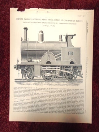 Item #56675 COMPOUND PASSENGER LOCOMOTIVE (WEBB'S SYSTEM): LONDON AND NORTH WESTERN RAILWAY...
