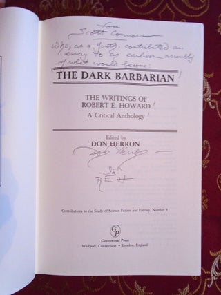 THE DARK BARBARIAN: THE WRITINGS OF ROBERT E. HOWARD, A CRITICAL ANTHOLOGY