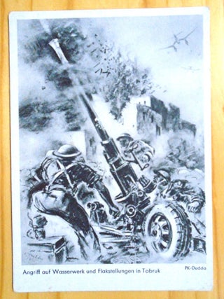 Item #57176 ORIGINAL PROPAGANDA POSTCARDS OF THE THIRD REICH; ANGRIFF AUF WASSERWERK UN...