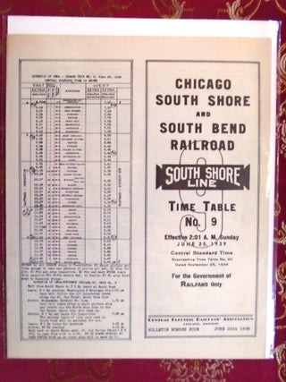 Item #57305 C.E.R.A. BULLETIN 4, "CHICAGO SOUTH SHORE & SOUTH BEND RAILROAD. A. V Johansson,...