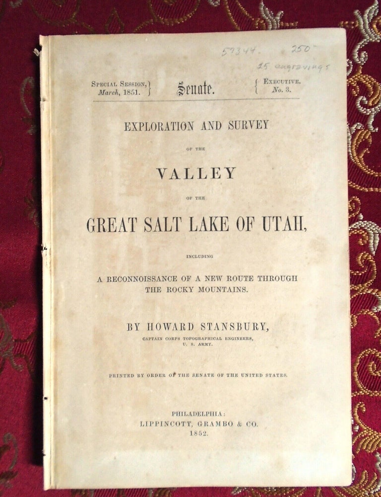 Item #57344 EXPLORATION AND SURVEY OF THE VALLEY OF THE GREAT SALT LAKE OF UTAH [ ENGRAVINGS ONLY ]. Howard Stansbury.