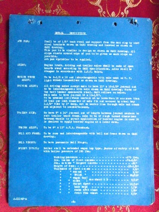 AMERICAN LOCOMOTIVE COMPANY, ORDER FORM FOR MIKADO TYPE LOCOMOTIVE