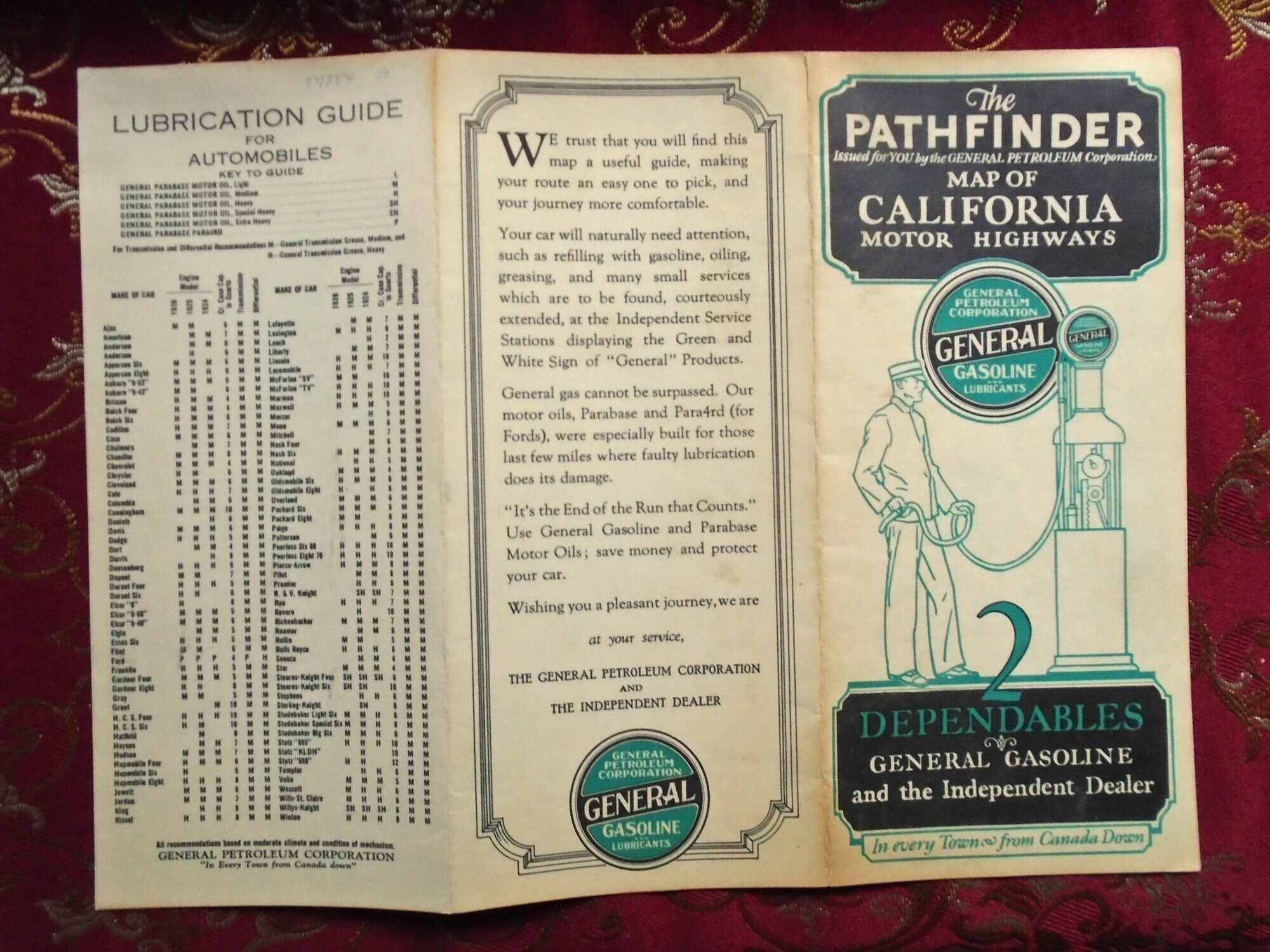THE PATHFINDER MAP OF CALIFORNIA MOTOR HIGHWASY