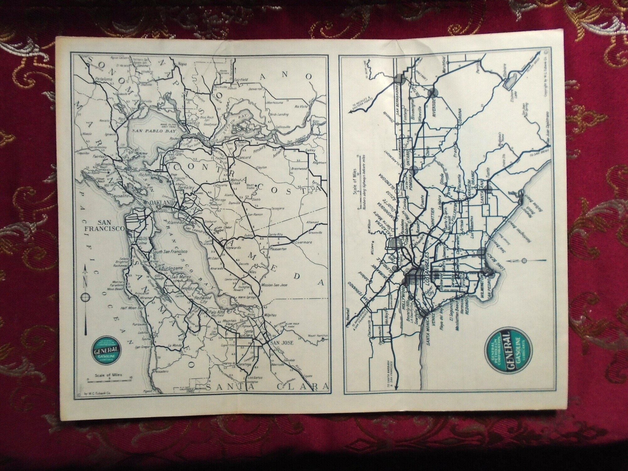 THE PATHFINDER MAP OF CALIFORNIA MOTOR HIGHWASY