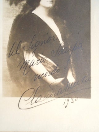 CLAUDIA MUZIO: INSCRIBED PHOTOGRAPH