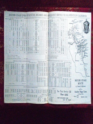 ANCHOR STAGE LINES, STAGE TO ALL POINTS IN CALIFORNIA, ISSUED NOVEMBER 15, 1924