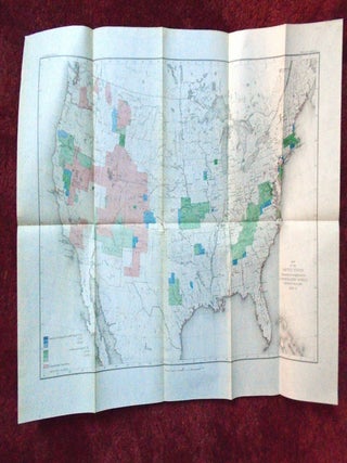 Item #57429 MAP OF THE UNITED STATES SHOWING THE PROGRESS OF THE TOPOGRAPHIC SURVEY DURING THE...